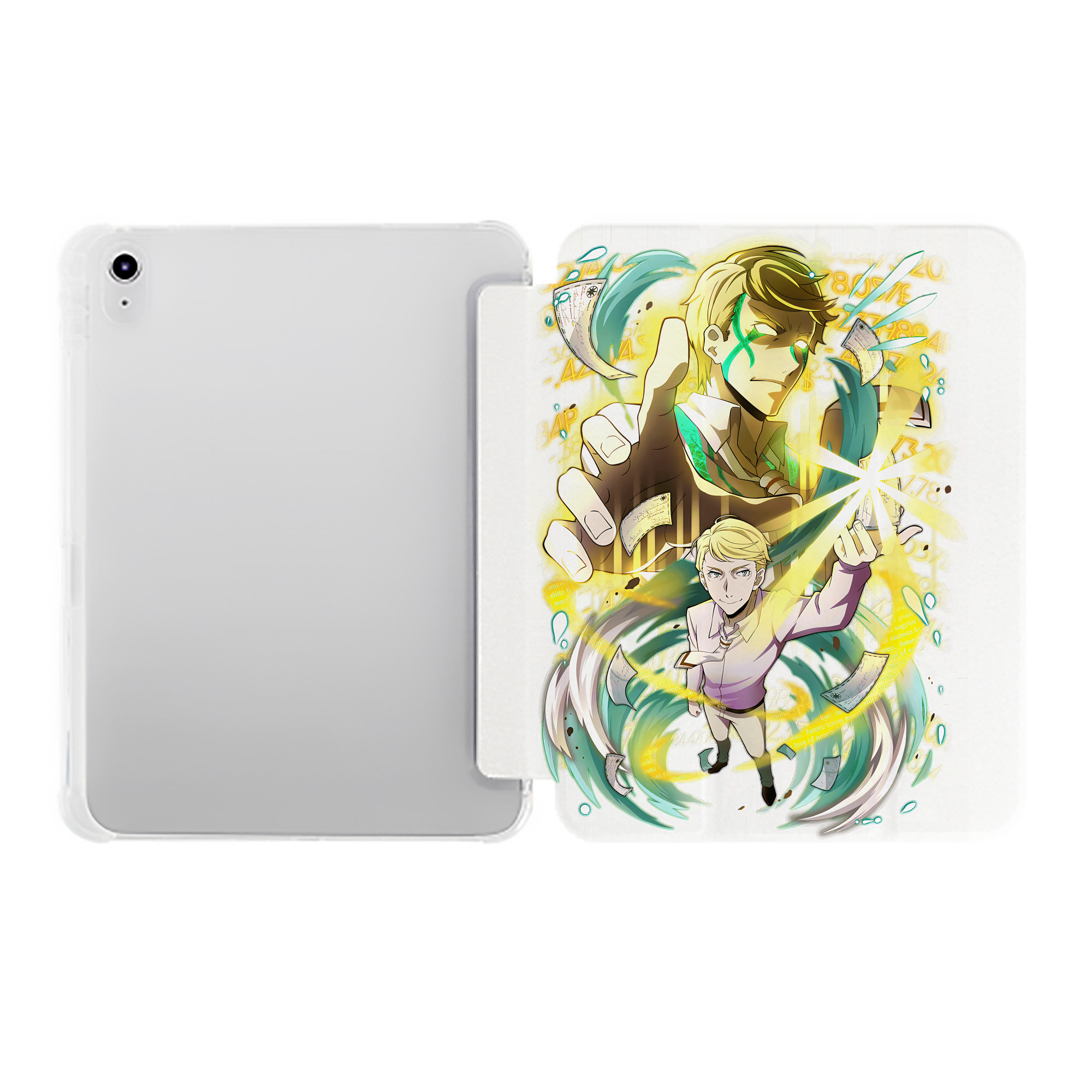 （画像用） 文豪ストレイドッグス Bungo Stray Dogs IPad ケース ペン収納付き 三つ折りスタンド PUレザー×シリコン 対応機種9.5/10.5/10.9インチ